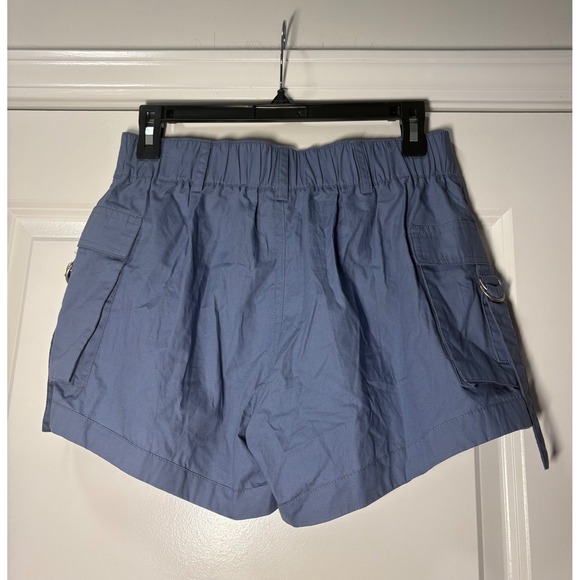 Charlotte Russe Blue Cotton High Waisted Cargo Shorts - Picture 3 of 7
